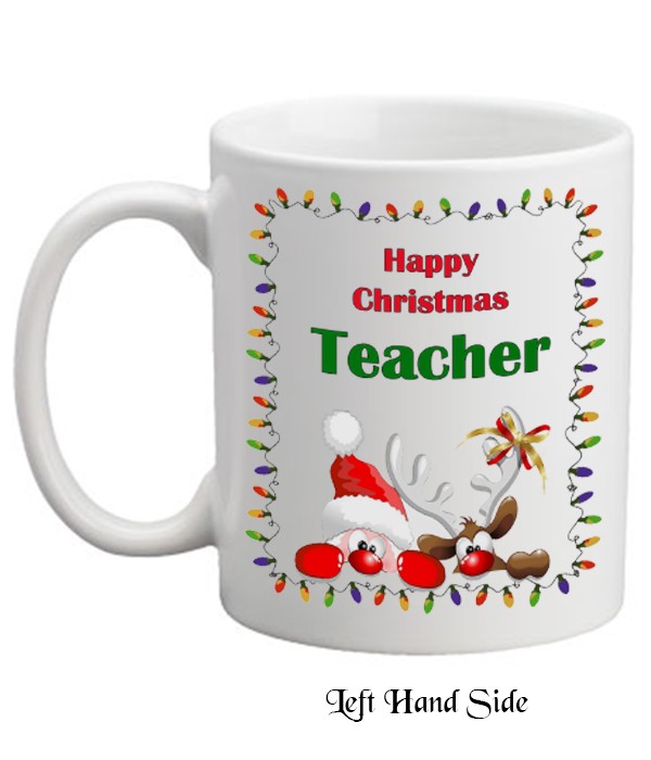 Teacher - Santa & Reindeer Mug